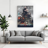 Kratos Realmbreaker canvas wall art featuring legendary warrior in an epic mythological setting in premium canvas wrapped frame