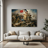 Vintage canvas art of Liberty Leading the People—baroque-style ancient wall art of historical revolution and freedom