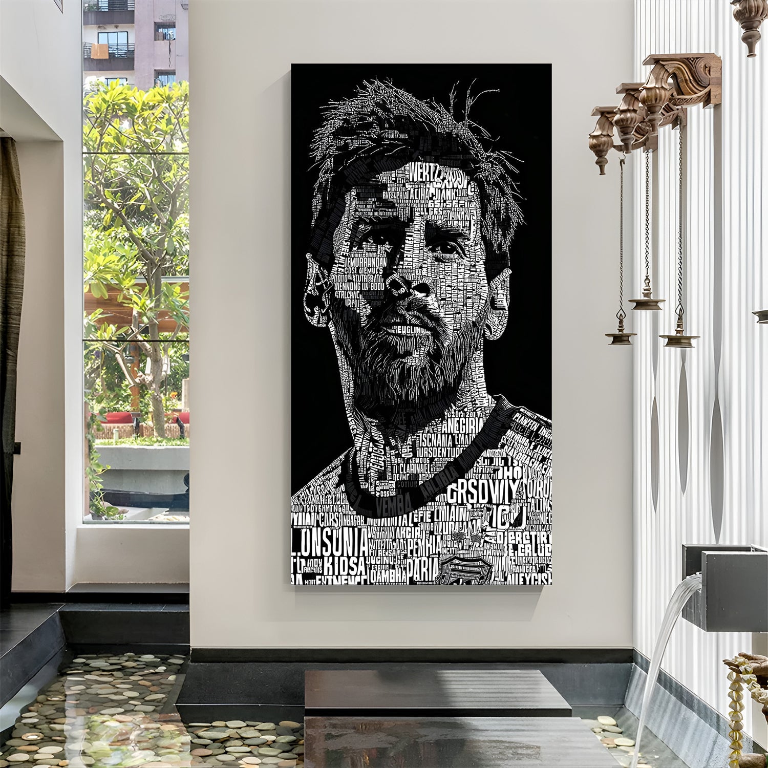Lionel Messi football motivation canvas wall art inspirational soccer artwork modern sports decor