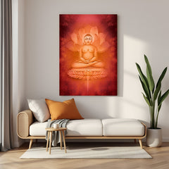 canvas painting of lord mahaveer ji for vastu spiritual wall decor to inspire peace non-violence and spiritual energy in home or office