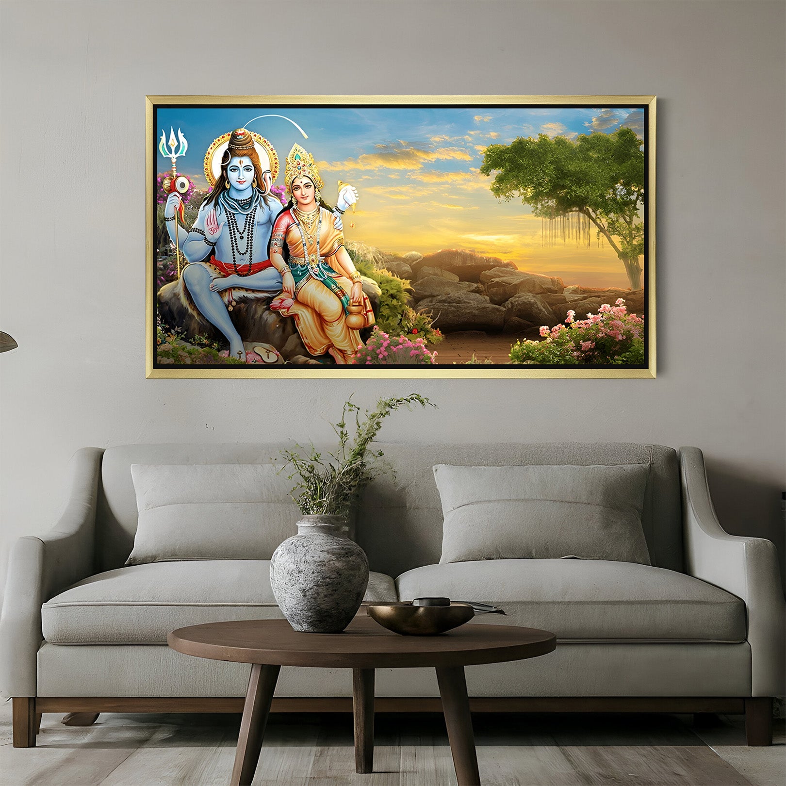 Shiva Parvati Vastu Canvas – Spiritual Wall Art for Home Decor – CIPHER ...