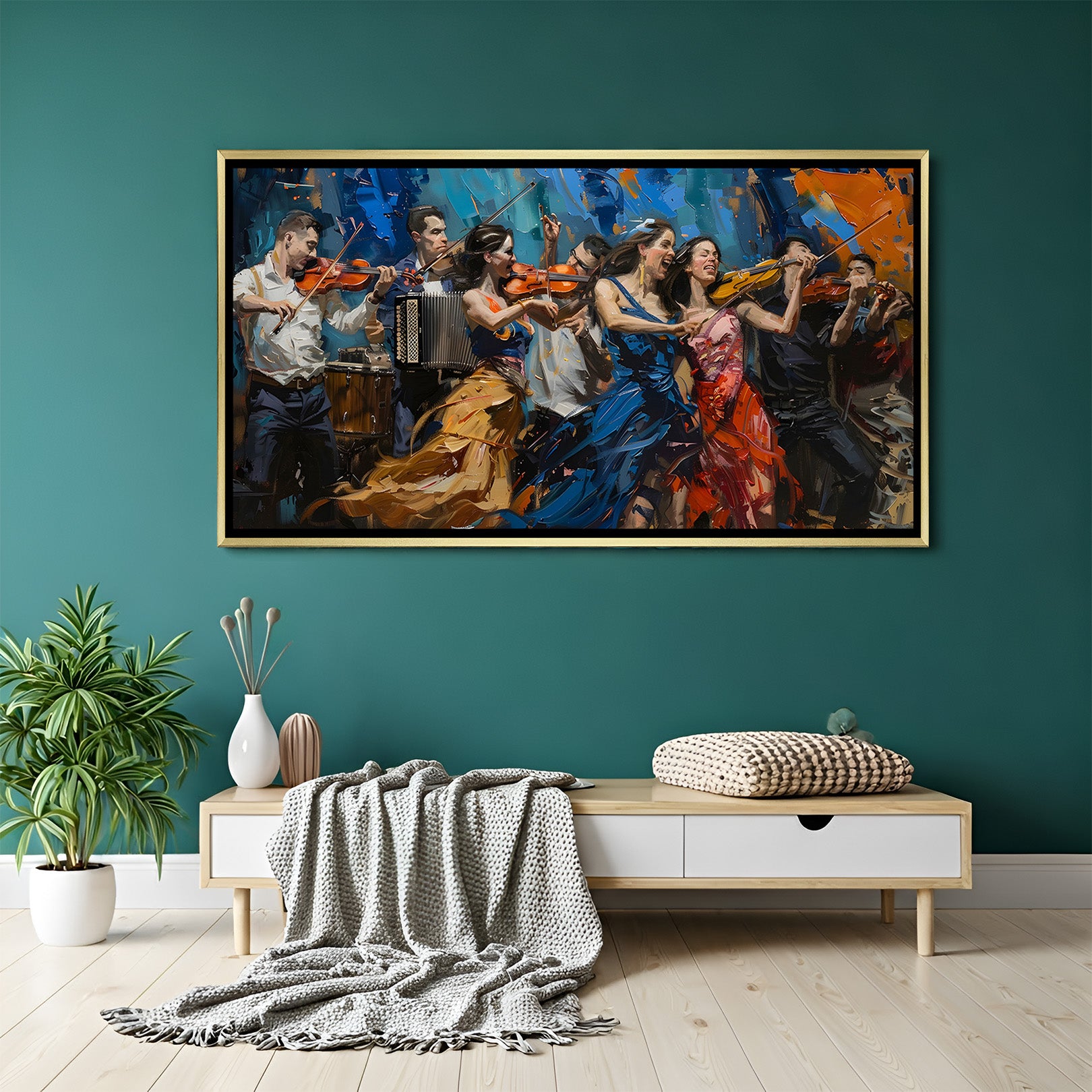 Orchestra Music Canvas Wall Art | Modern Concert Painting – CIPHER
