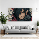 Madara Uchiha canvas painting with manga style anime artwork in canvas wrapped frame
