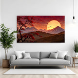 Majestic Peaks Contemporary canvas print featuring a modern mountain painting in premium canvas wrapped frame