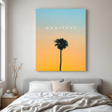 Manifest Believe and Achieve canvas wall art for home and office decor