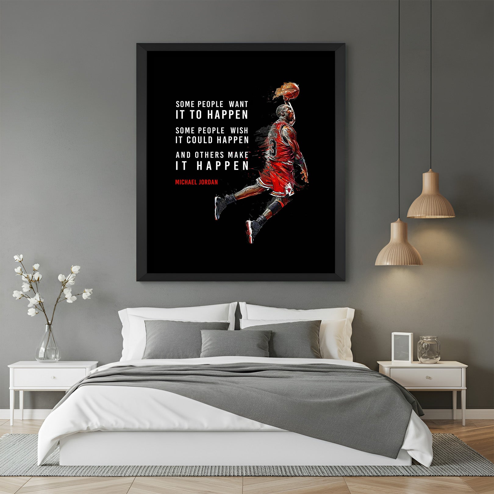 Michael Jordan Motivational Canvas Wall Art | Sports Inspiration