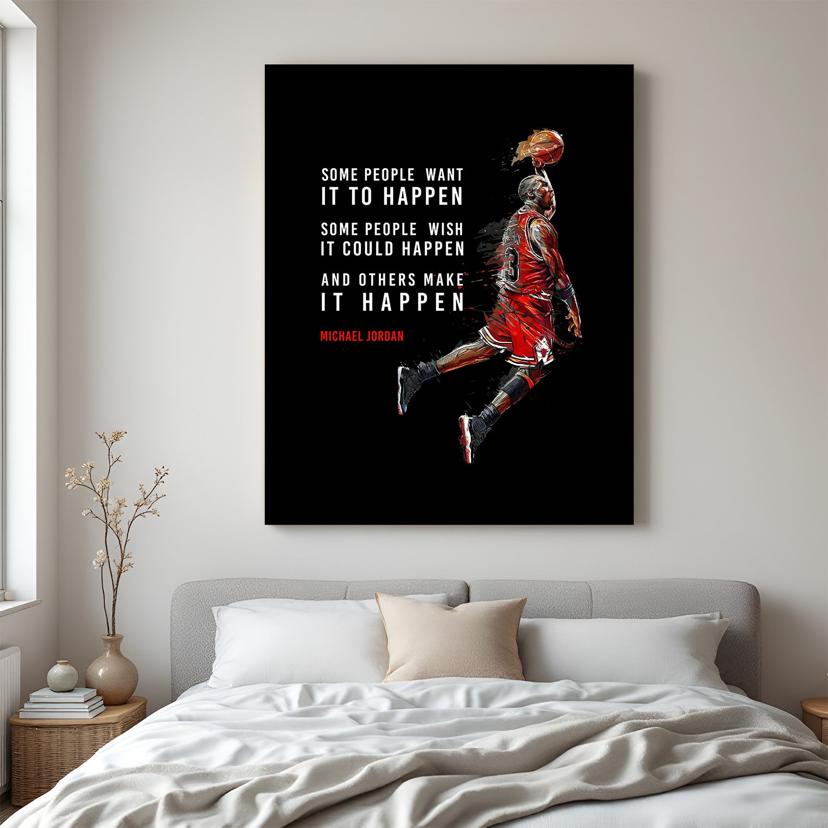 Michael Jordan Motivational Canvas Wall Art | Sports Inspiration