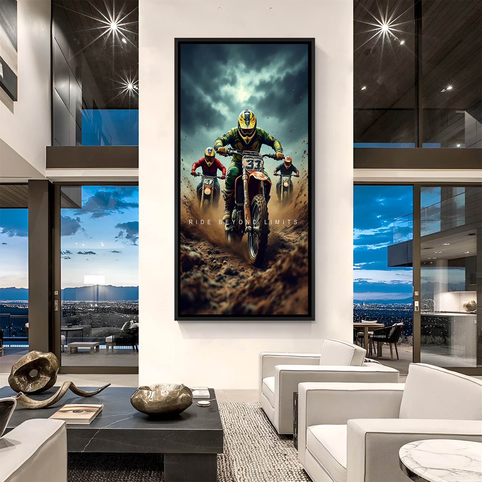 Ride Beyond Limits – Motivational Bike Rider Wall Art Decor