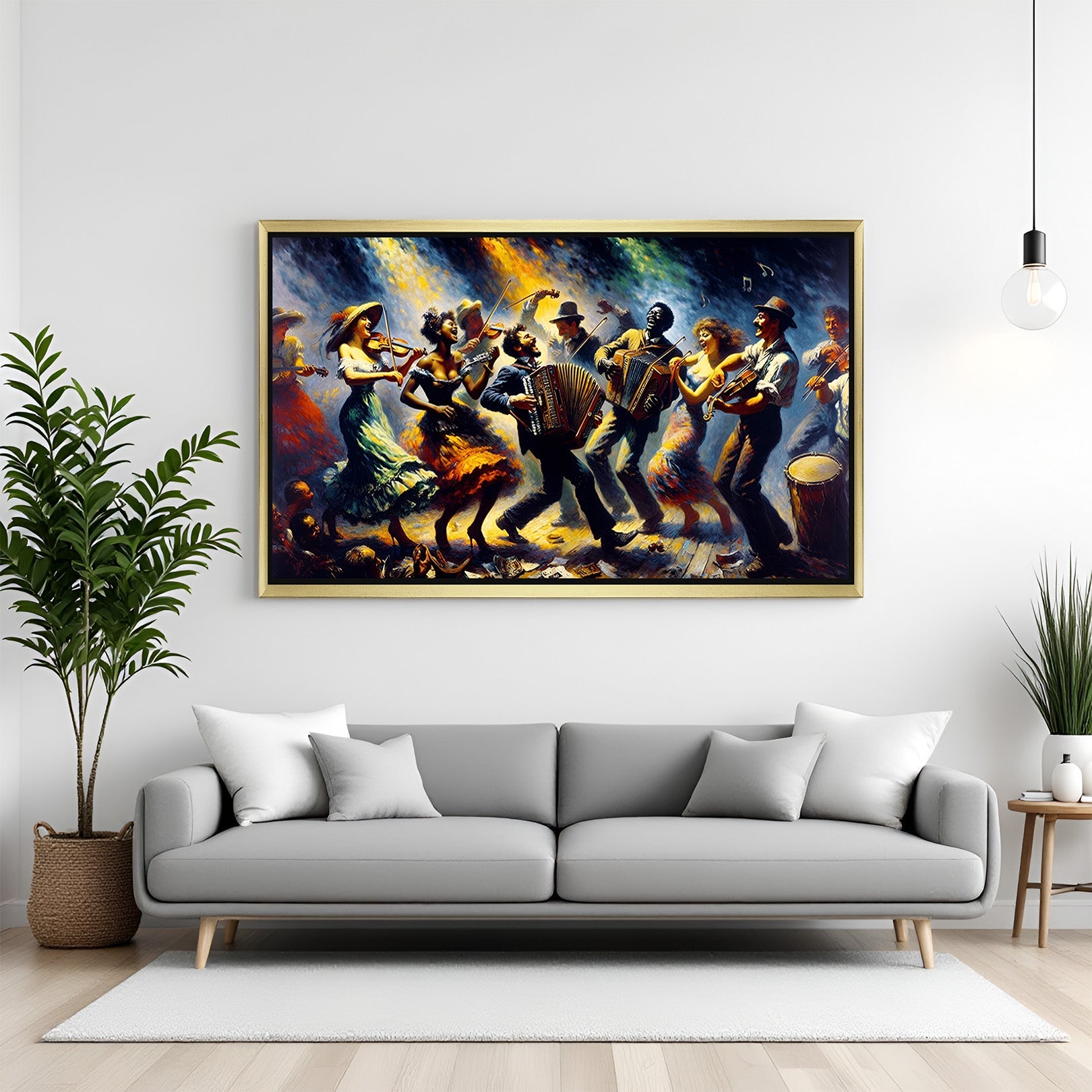 Music and Dance Wall Art – Joyful Modern Canvas Print – CIPHER SPACES