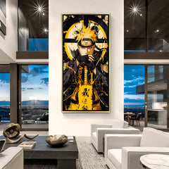 Naruto Sage Mode Naruto wall art in luxury golden floater frame with yellow anime design
