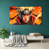 Naruto Uzumaki Sage Mode canvas painting with intense anime artwork in canvas wrapped frame