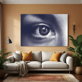 One eye modern art canvas wall painting in premium canvas wrapped frame with expressive contemporary design