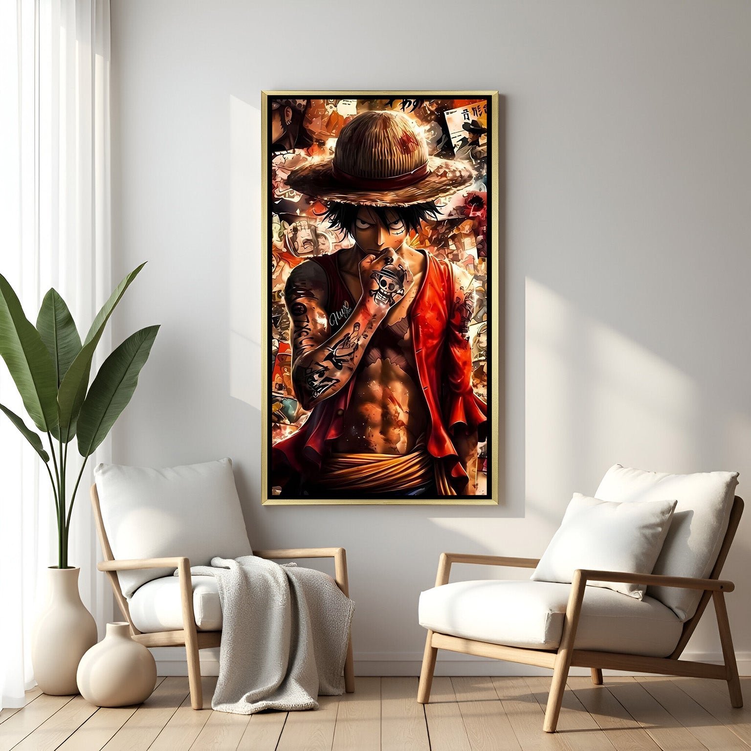 One Piece Luffy Anime Wall Art | Canvas Wall Decor – CIPHER SPACES