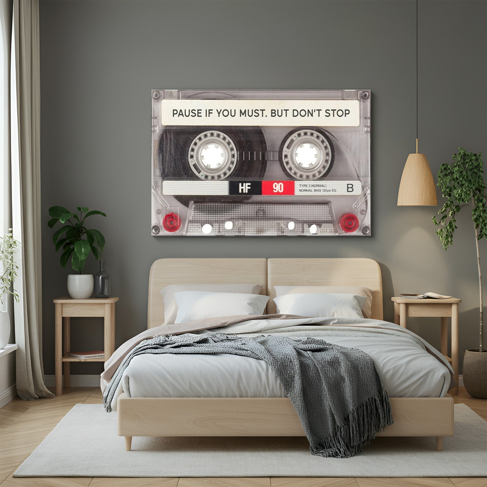 Pause If You Must But Don't Stop – Motivational Canvas Wall Art