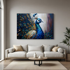 peacock vastu canvas art wall painting for home and office decor to bring positivity prosperity and graceful energy