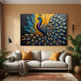 Peacock Vastu Canvas Painting for home and office decor, symbolizing prosperity, grace, and positive energy as per Vastu Shastra