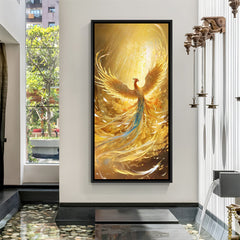 majestic phoenix artwork bringing warmth inspiration and uplifting energy to living room wall decor