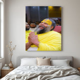 Premanand Ji Maharaj smiling greeting gesture spiritual canvas wall art