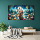 Radha Krishna bedroom vastu wall art with divine love and harmony energy, perfect for peaceful bedroom decor and vastu-aligned emotional balance
