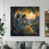 Divine Radha Krishna Vastu canvas painting for love, peace, and spiritual energy in bedroom, pooja room, or living room wall decor