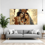 Radha Krishna eternal love canvas wrapped wall art for home decor