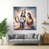 Radha Krishna Vastu canvas print painting for sacred home and office decor, bringing peace, love, and divine harmony as per Vastu Shastra