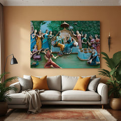 Radha Krishna Vastu canvas painting for home decor and spiritual wall art interiors