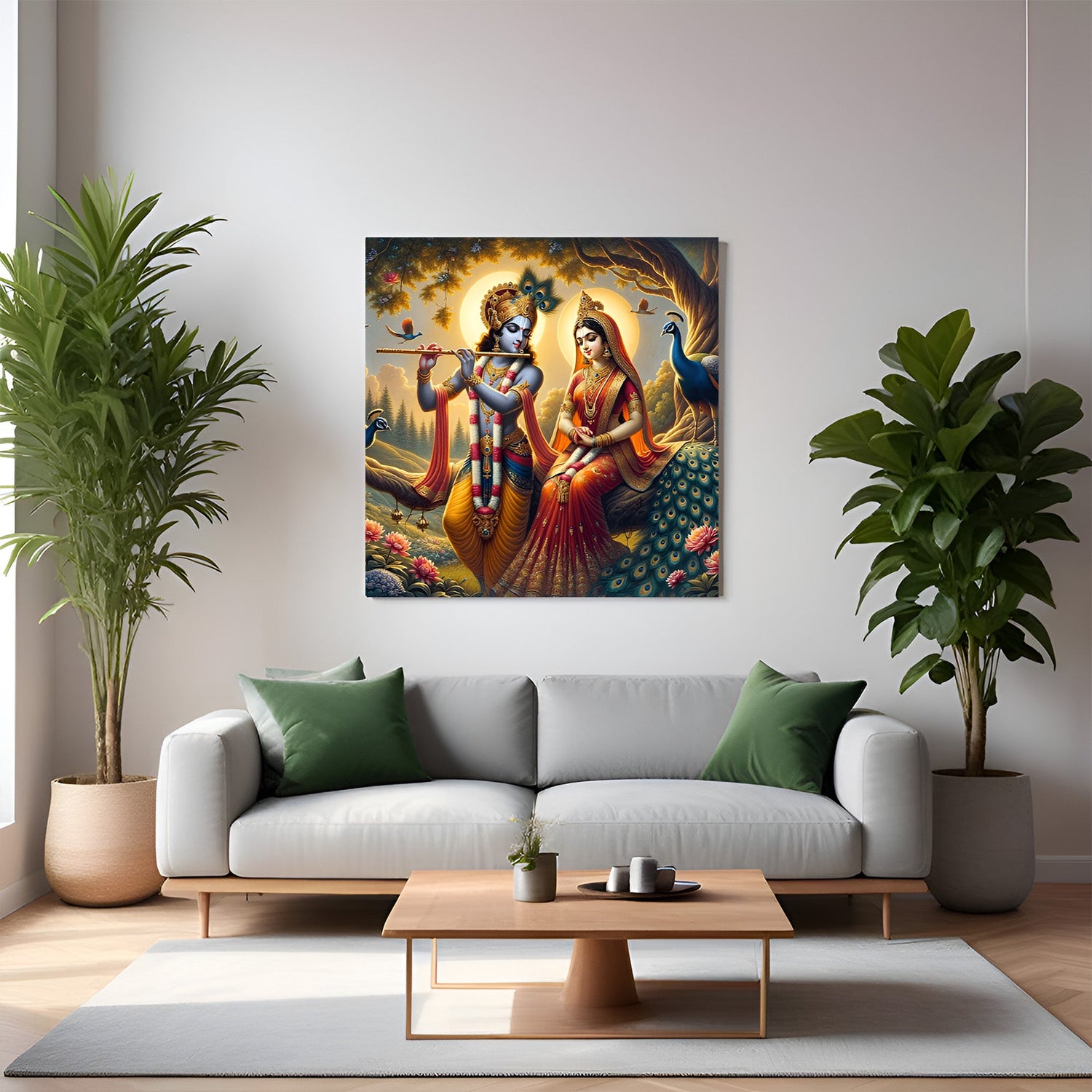 radha krishna vastu canvas painting for home and office to attract love harmony peace and spiritual energy through divine artwork