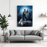 Resident Evil Shadows of Survival canvas wall art featuring cinematic horror gaming artwork in premium canvas wrapped frame