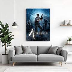 Resident Evil Shadows of Survival canvas wall art featuring cinematic horror gaming artwork in premium canvas wrapped frame