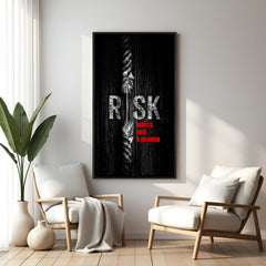 Modern motivational quote artwork in elegant black floater frame with bold typography design