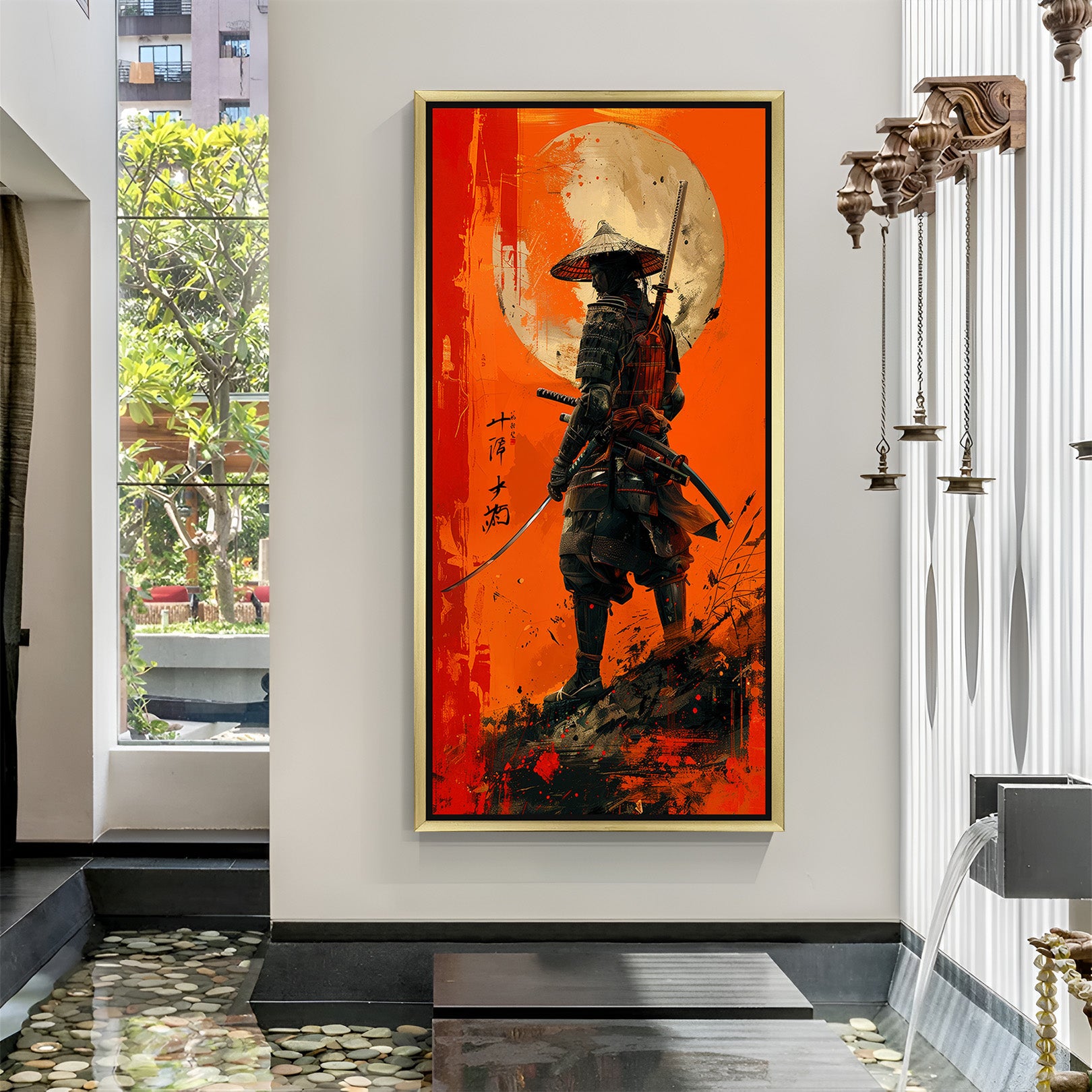 Samurai Warrior Modern Art – Bold Canvas Wall Decor – CIPHER SPACES