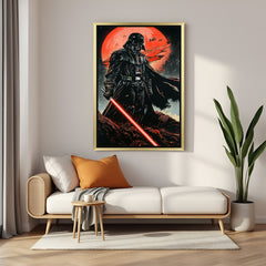 Golden frame Star Wars canvas wall art with a sleek, modern design and legendary saga visuals, great for Star Wars lovers and trendy home decor