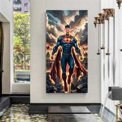 Superman cool artwork unframed canvas – modern DC Comics superhero wall decor