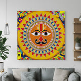 Surya Devta canvas painting for Indian spiritual wall art and traditional home and office decor