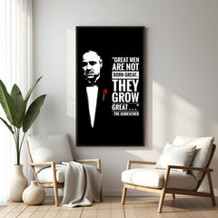 The Godfather inspirational wall art in black floater frame luxury movie quote decor
