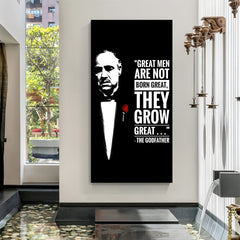 The Godfather motivation quote canvas wall art with great men grow great inspirational decor