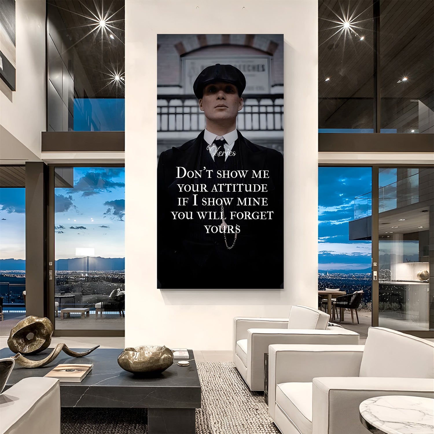 Thomas Shelby Peaky Blinders motivation canvas wall art with attitude quote decor