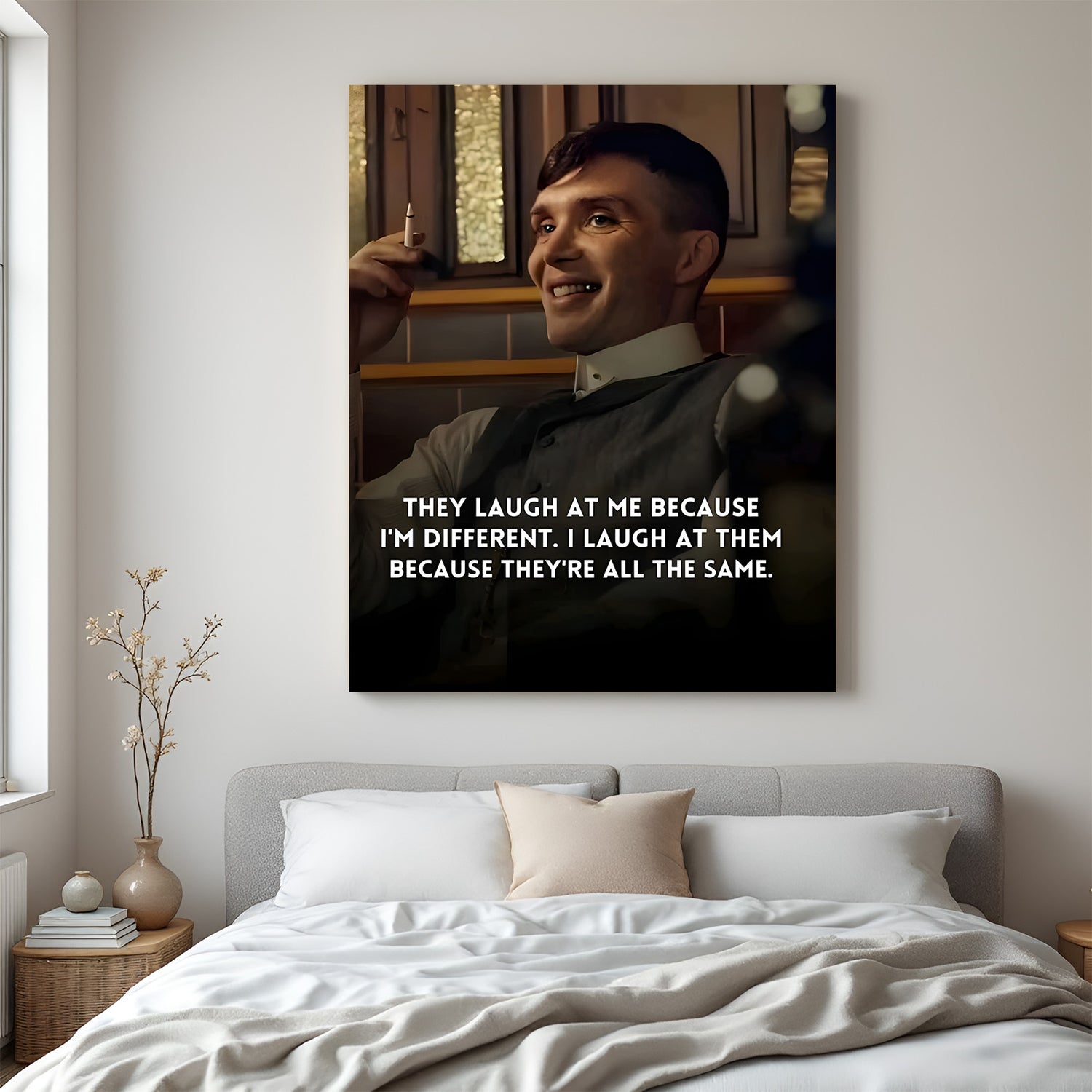 Thomas Shelby Peaky Blinders motivation canvas wall art with different mindset quote