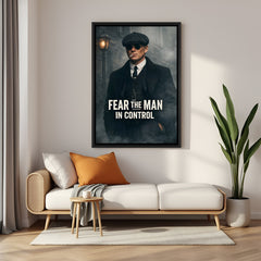 Thomas Shelby motivational wall art in black floater frame premium Peaky Blinders decor
