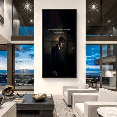 Thomas Shelby motivational wall art in black floater frame premium cinematic decor