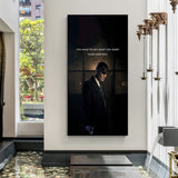 Thomas Shelby Peaky Blinders motivation canvas wall art with inspirational success quote