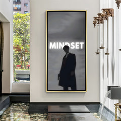 Thomas Shelby mindset artwork in golden floater frame luxury Peaky Blinders wall decor