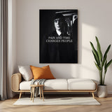 Thomas Shelby Peaky Blinders motivation canvas wall art with pain and time quote decor