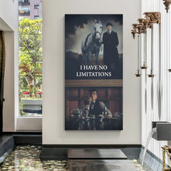 Thomas Shelby white horse motivation canvas wall art with no limitation quote decor