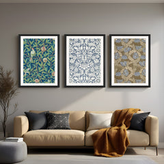 Set of 3 canvas wall art prints featuring unique, artistic floral designs – perfect for modern decor and creative interiors