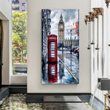Urban harmony cityscape modern canvas wall painting with abstract skyline design in premium canvas wrapped frame