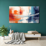 Watercolor effect canvas with random colorful splashes – artistic abstract wall decor for modern interiors