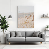 Canvas wall art showing a golden wheat field under a soft sky, perfect for adding natural calm and rural charm to your home or office decor
